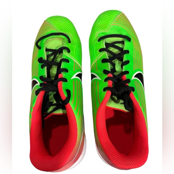 Nike Red Neon GreenFastFlex Softball Soccer Cleats Size 8 - Picture 3 of 8